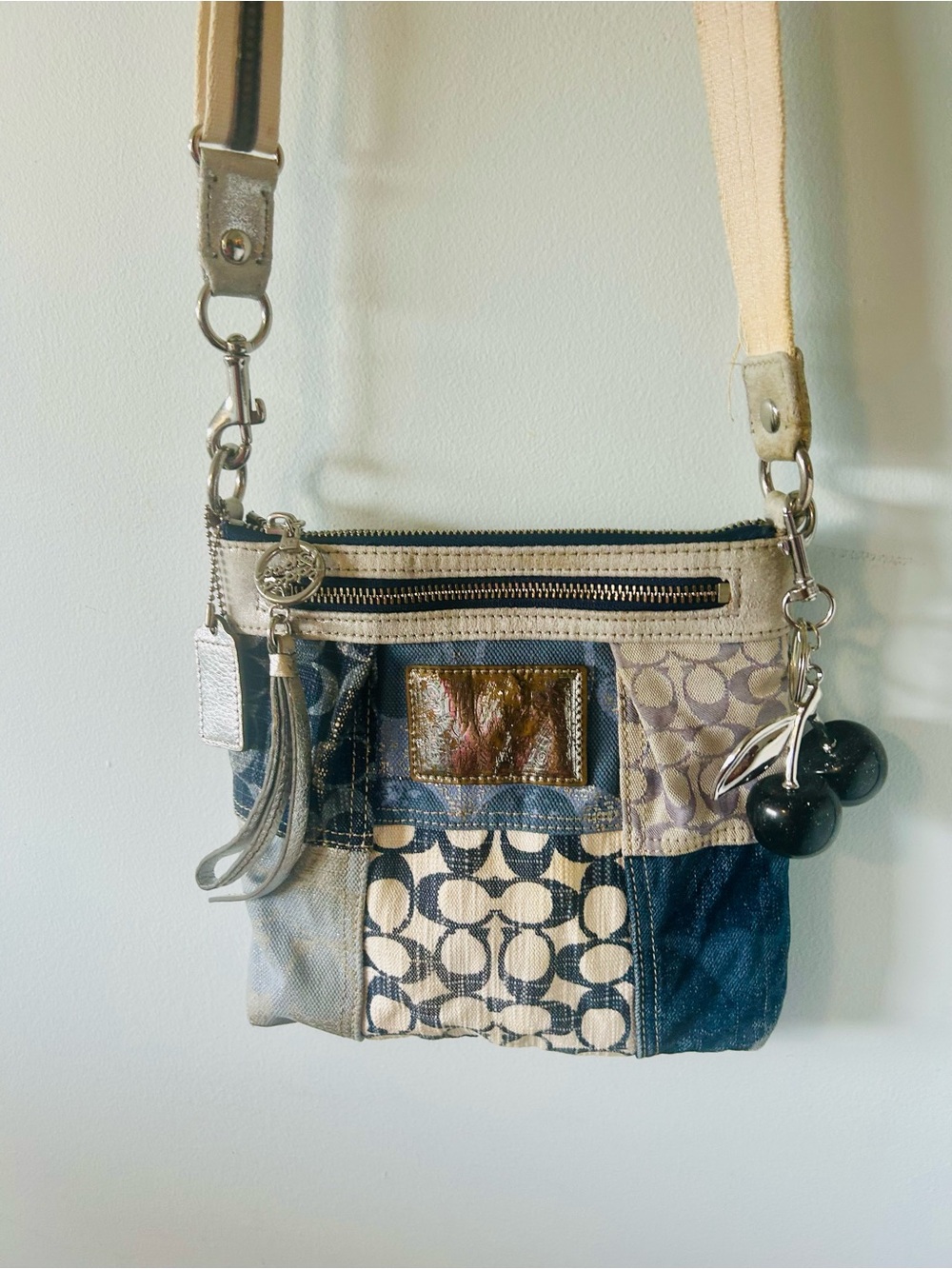 ⭐️Rare⭐️ Coach Patchwork Crossbody in Denim with matching Coin Purse